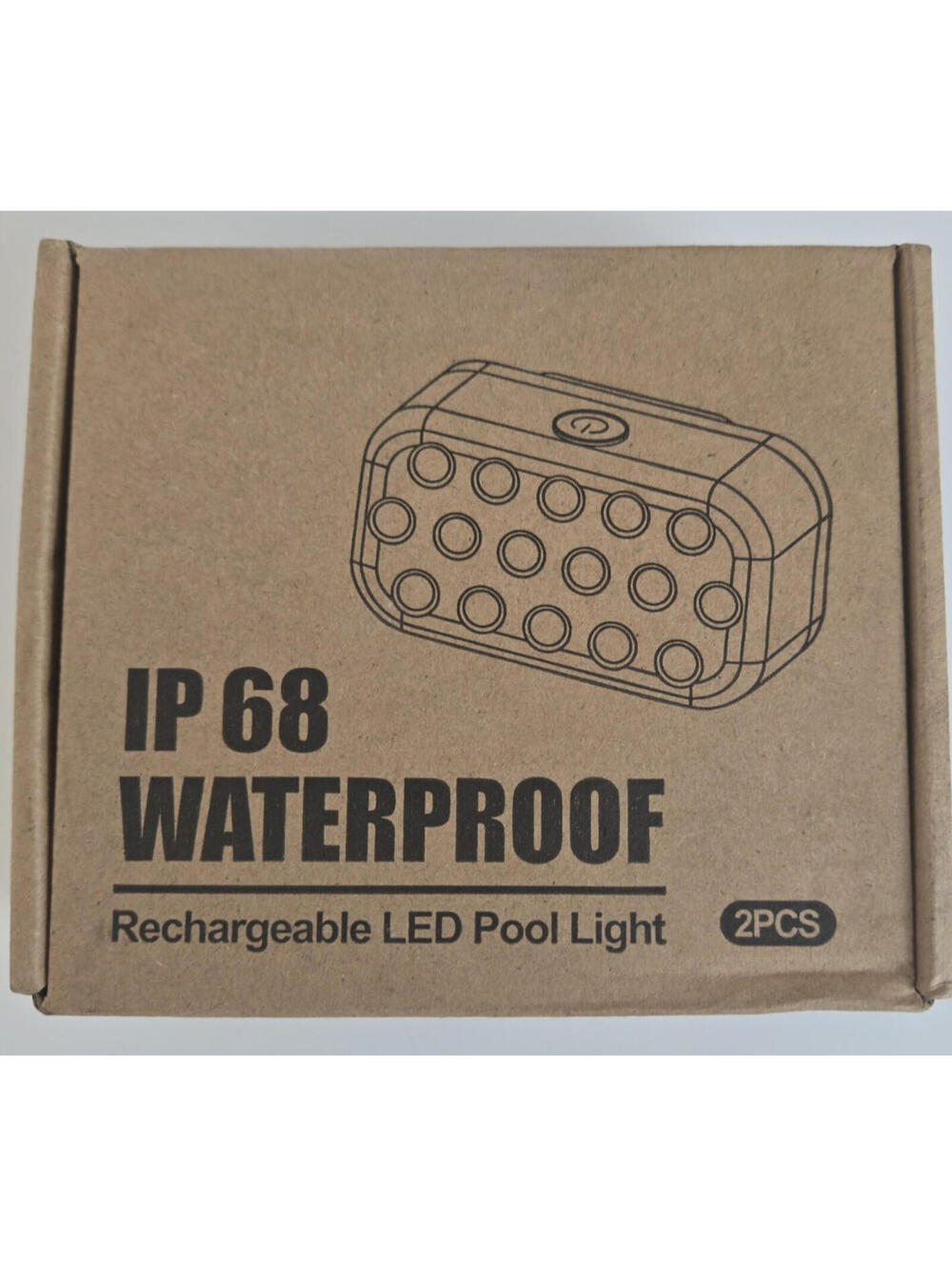 Outdoor Waterproof LED Light 2Pc Rechargeable Pool Light Remote Control